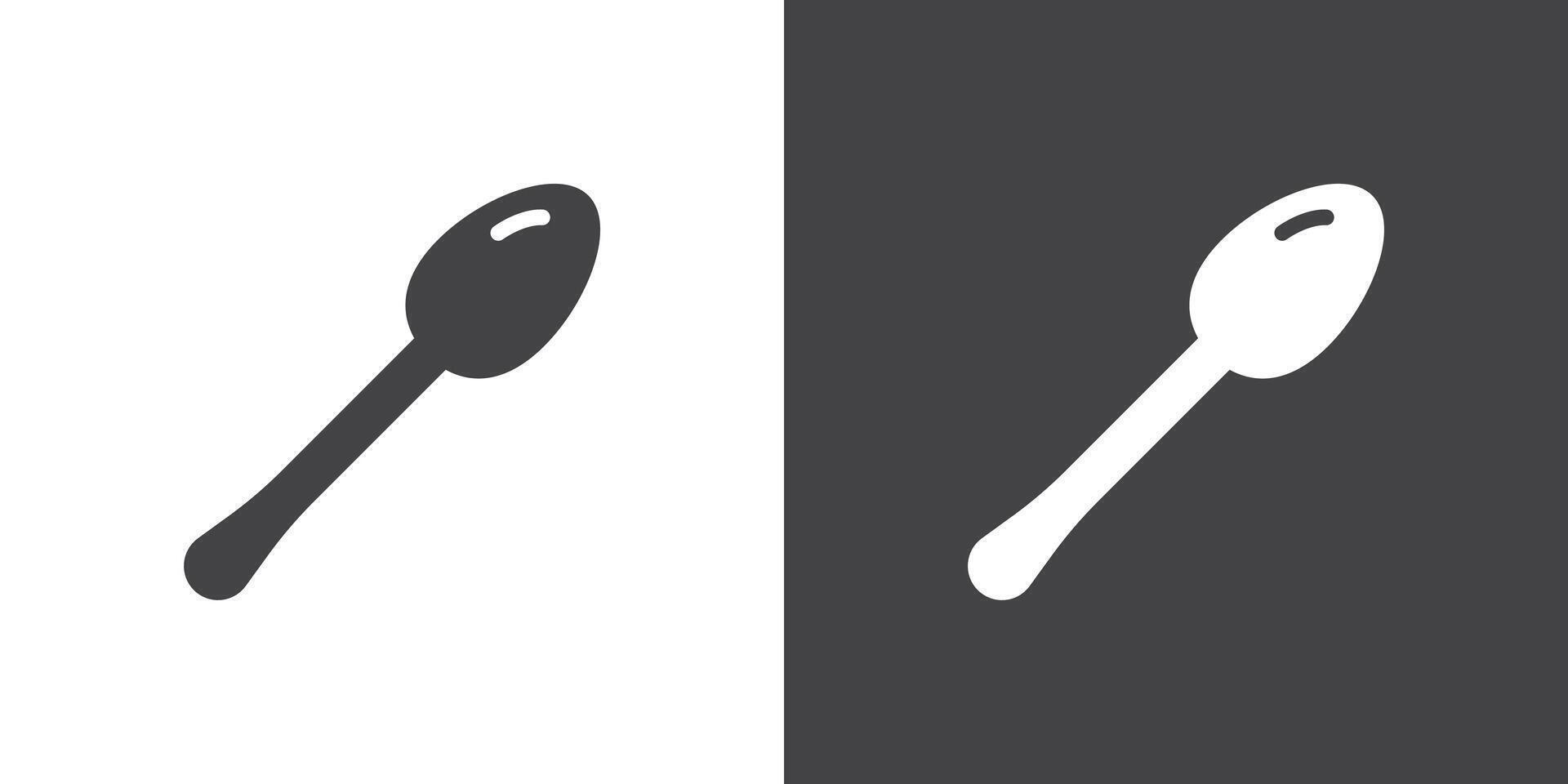 Spoon icon Thin line illustration set vector