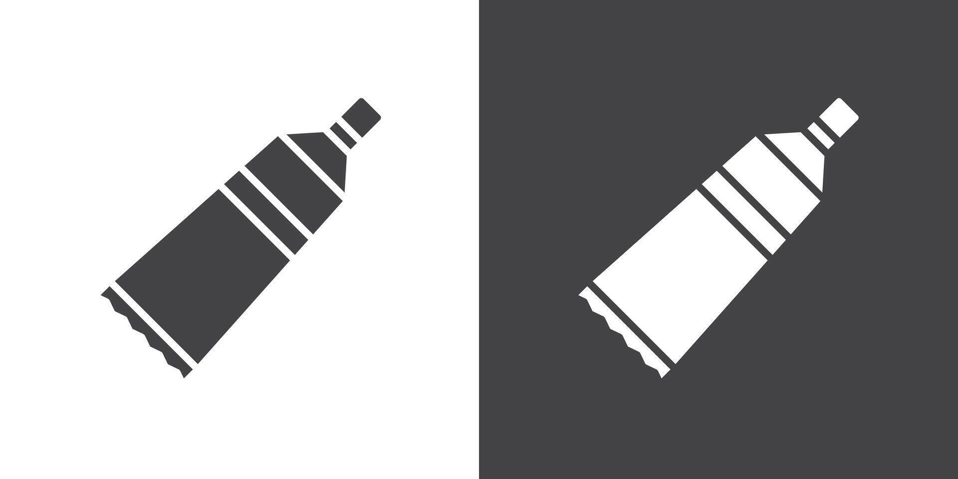 Toothpaste tube icon Thin line illustration set vector