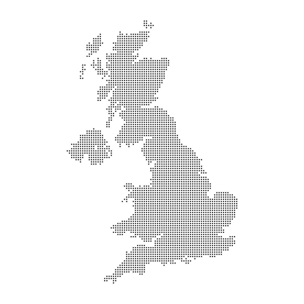 United Kingdom map with dotted style vector
