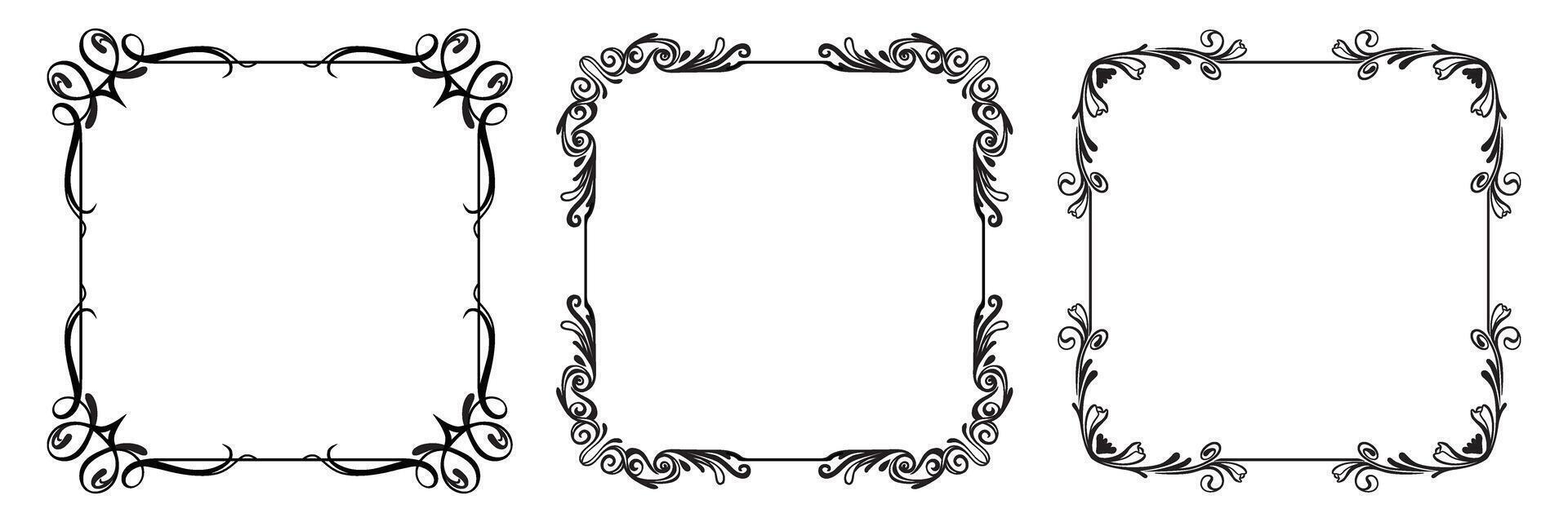 Beautiful Floral Frames Hand Drawn Elegance for Book Borders and More vector