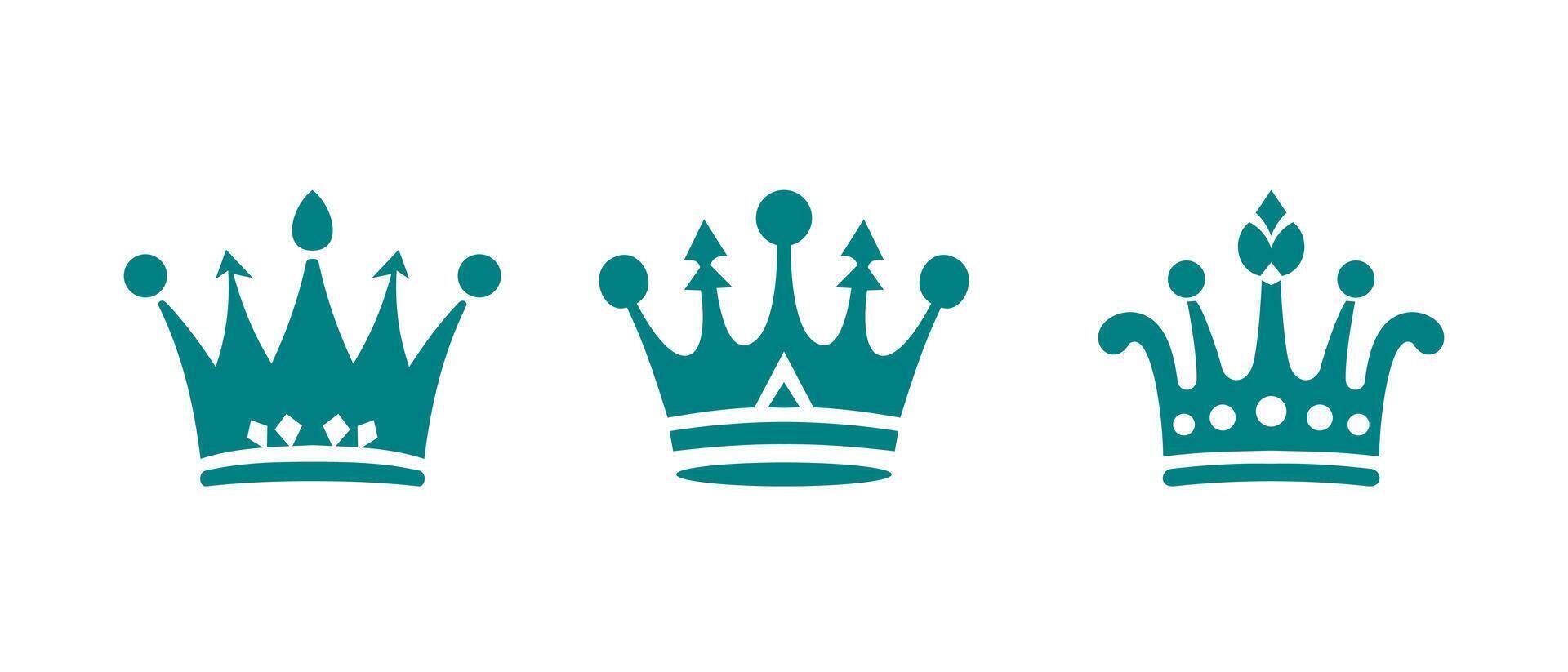Doodle illustration of a crown isolated on a white background. Symbol of king and queen. vector