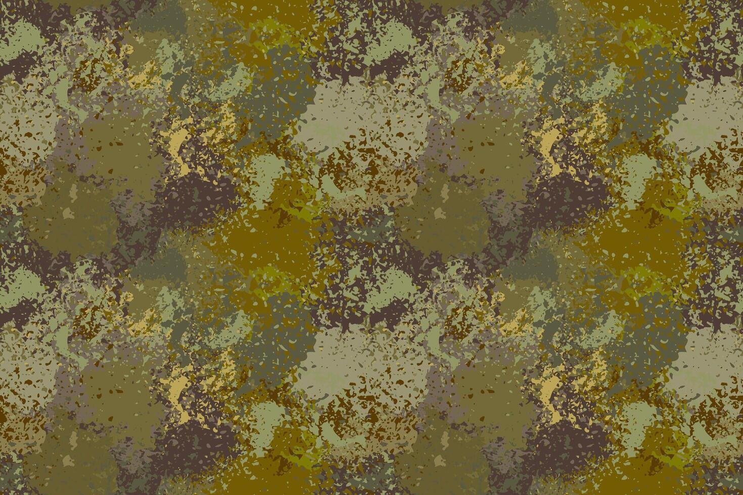 Green military grunge camouflage seamless pattern. Modern abstract grungy brush stroke hunting camo pattern vector