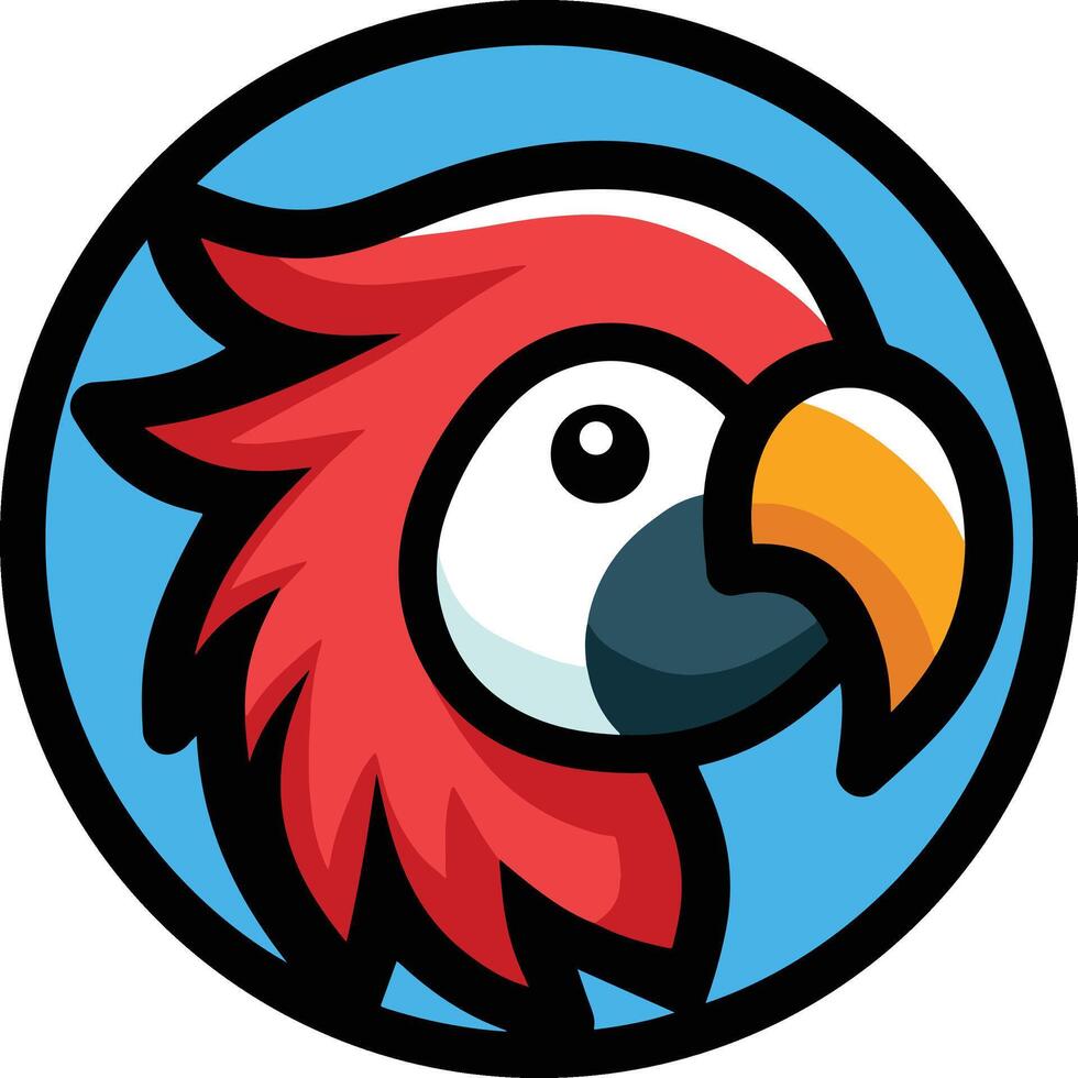 Parrot Head Logo Symbol Illustration vector