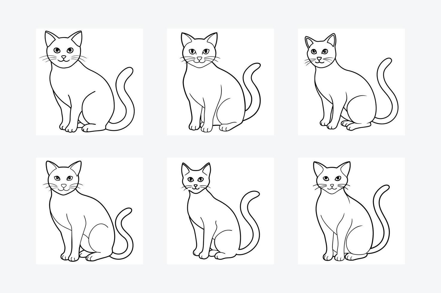 International Cat Day Line art. Cat Day special unique line art design vector
