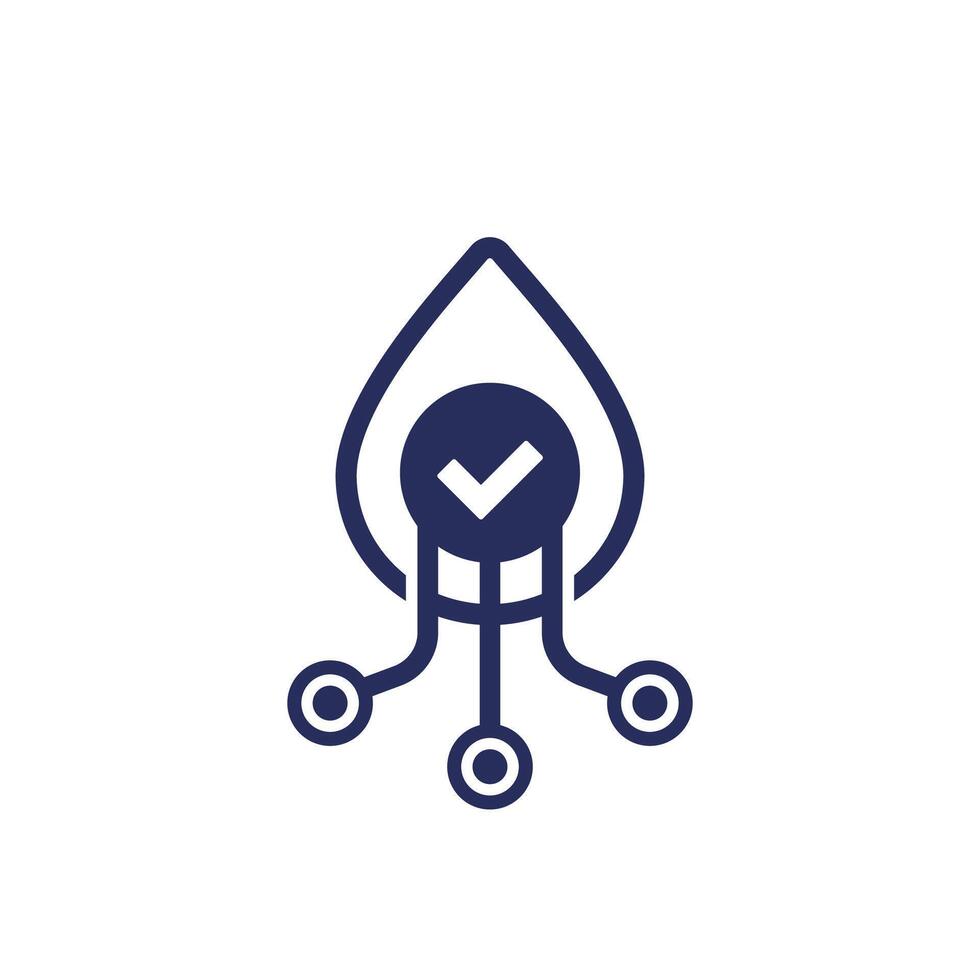 Water distribution icon on white vector