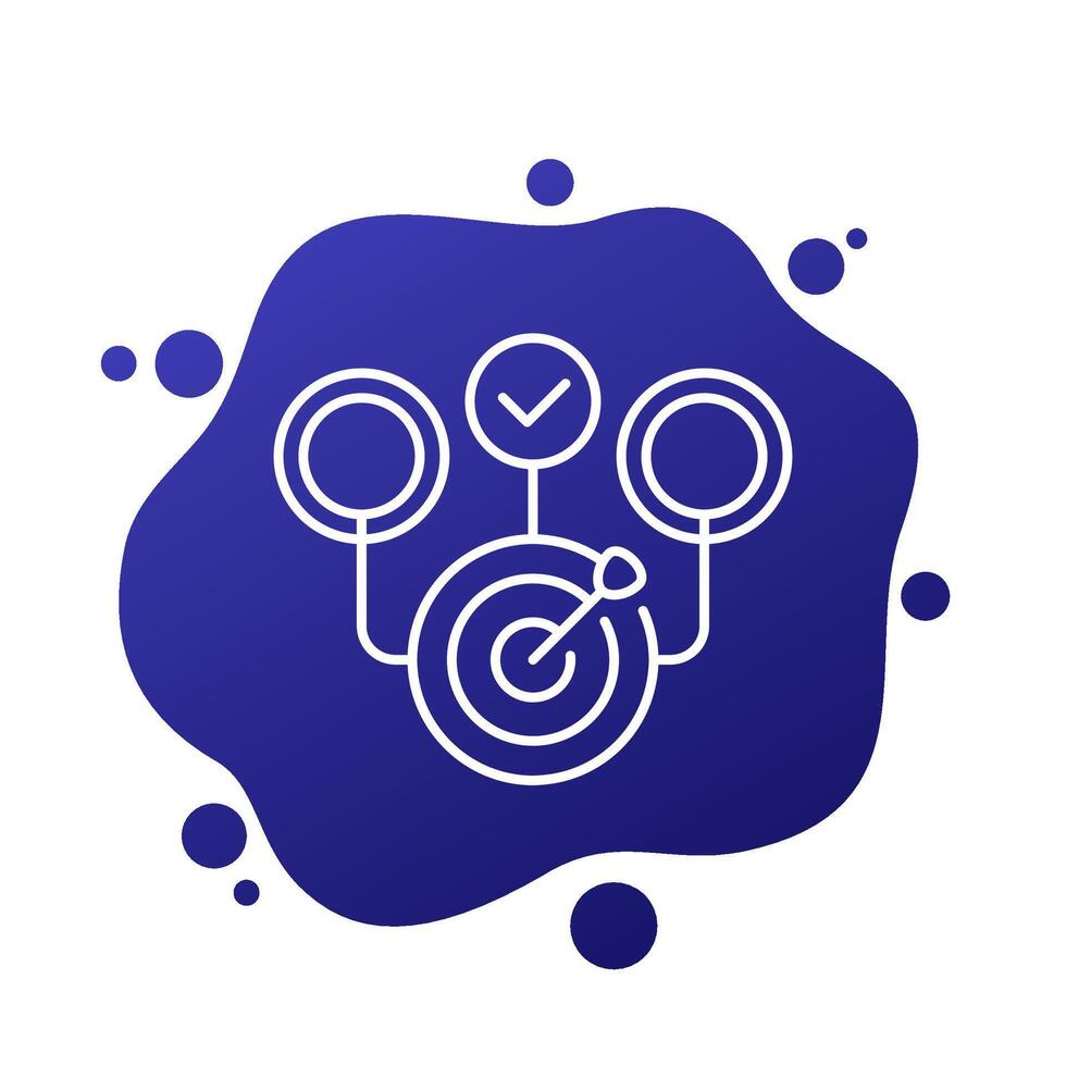 Niche market line icon for web vector
