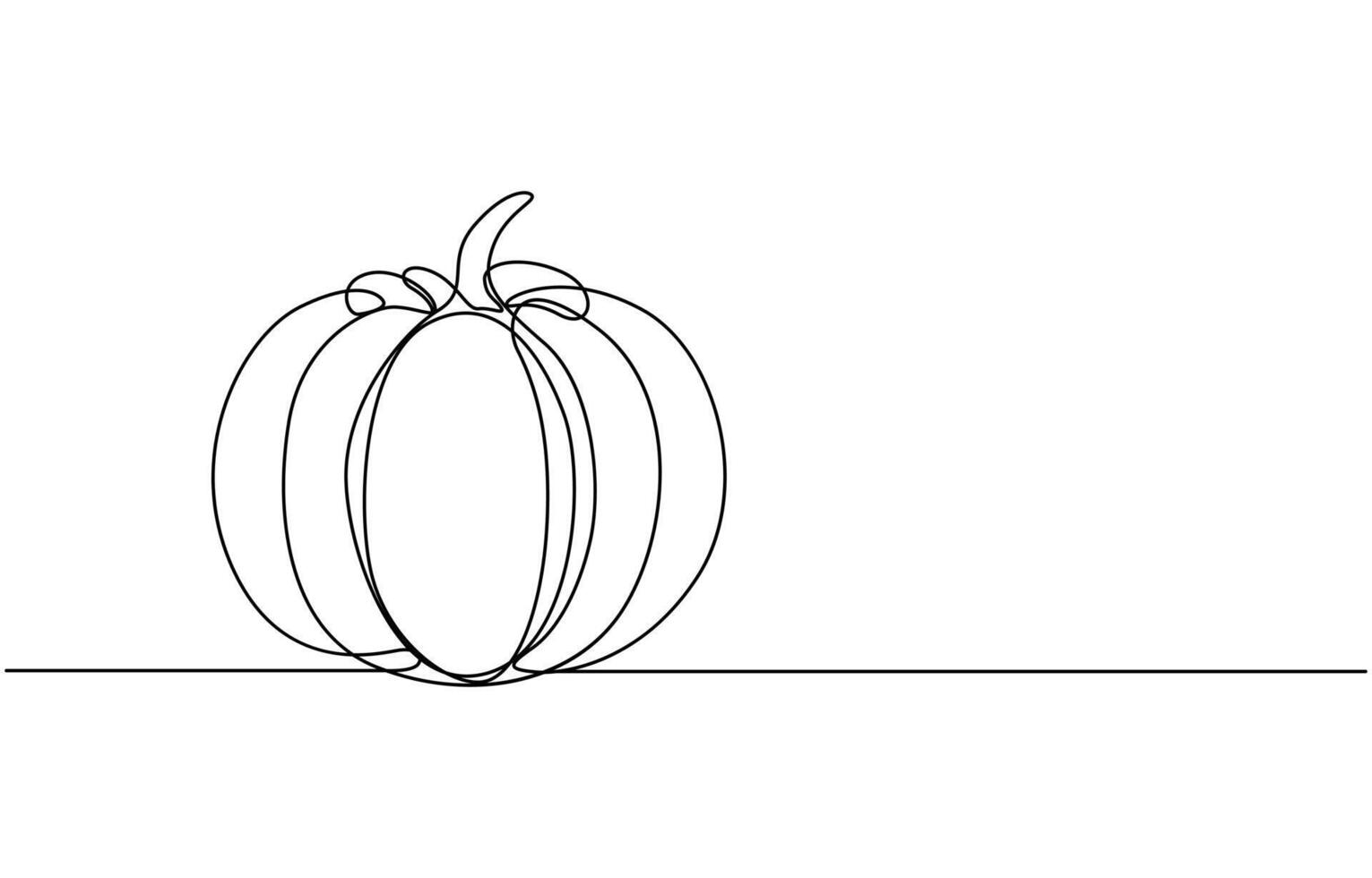 Pumpkin icon Vegetables logo sign Thin line art design outline vector