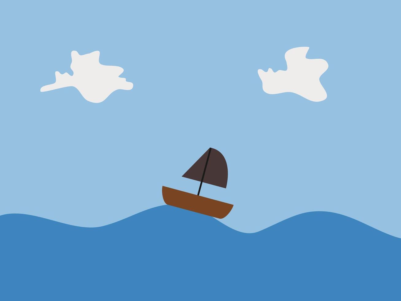 flat design maritime day illustration vector