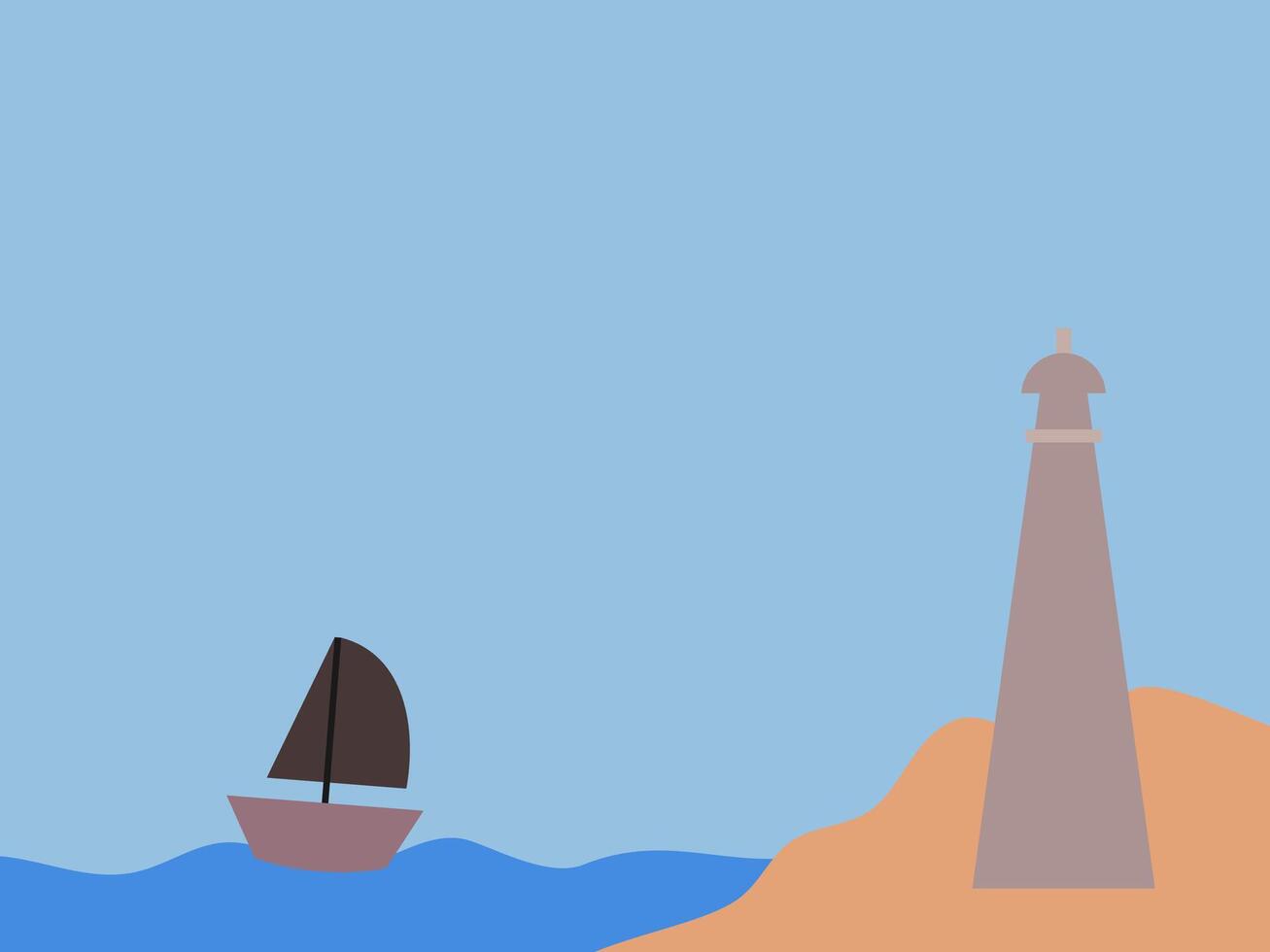 flat design maritime day illustration vector