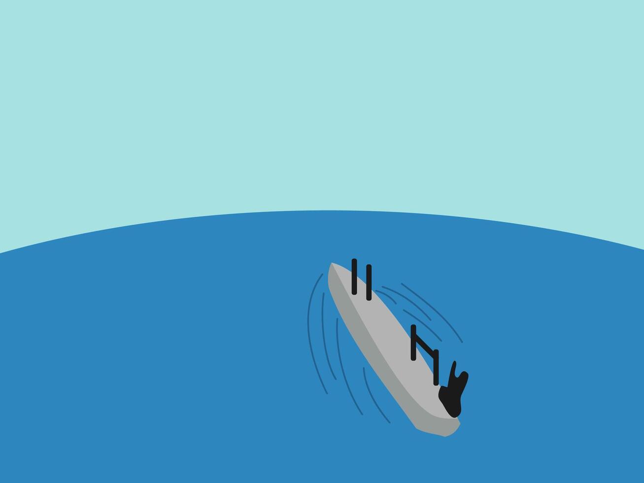 flat design maritime day illustration vector