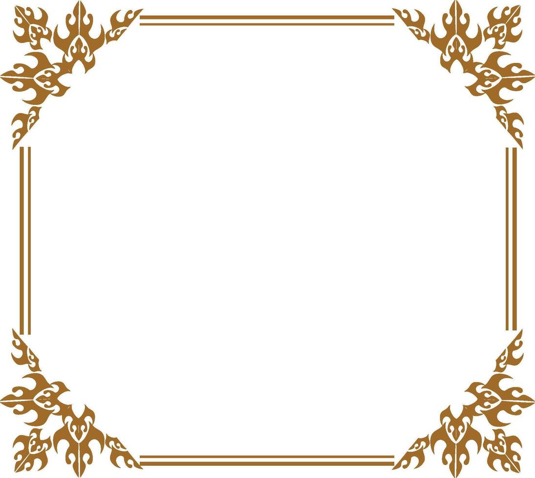set Gold frames rectangle vector