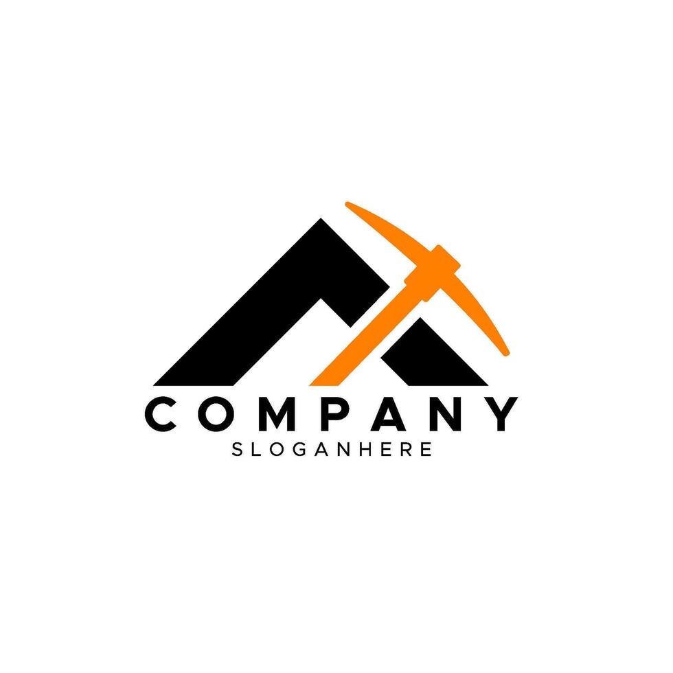 minning logo company template design vector