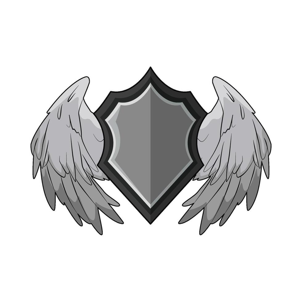 illustration of shield wings vector