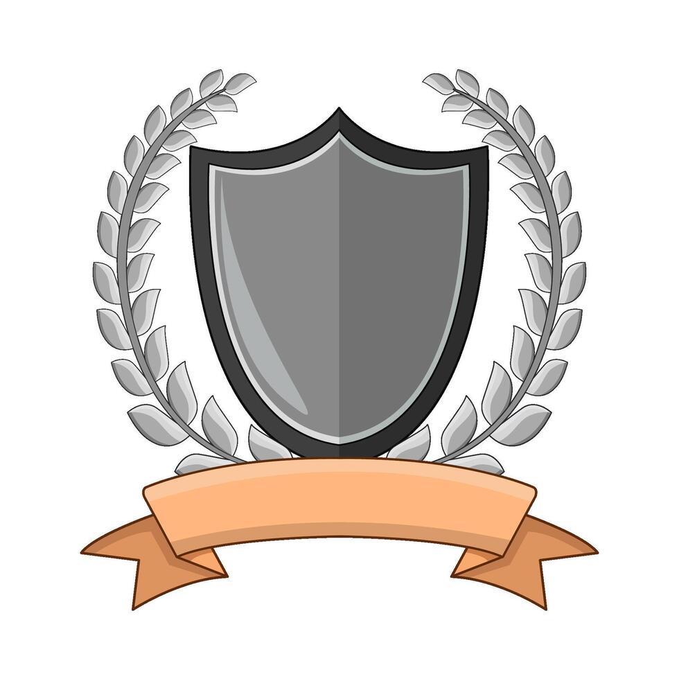 illustration of shield ribbon vector