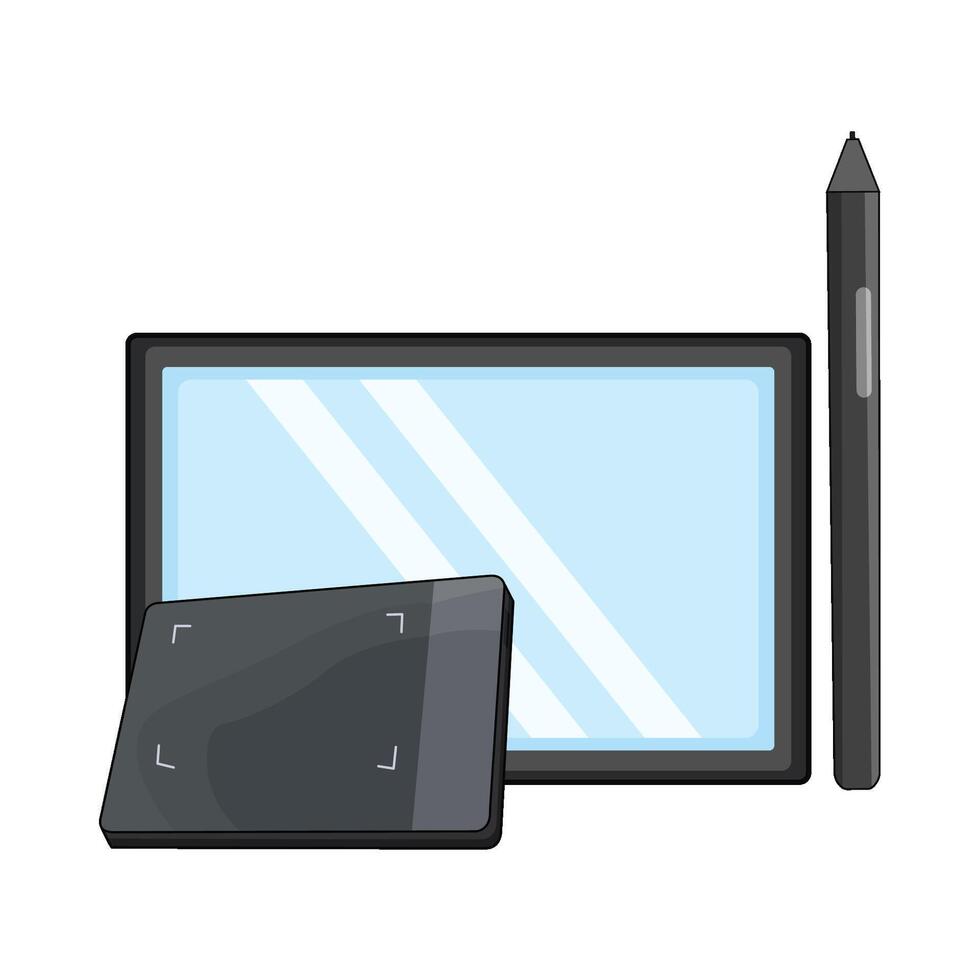 illustration of pen tablet vector