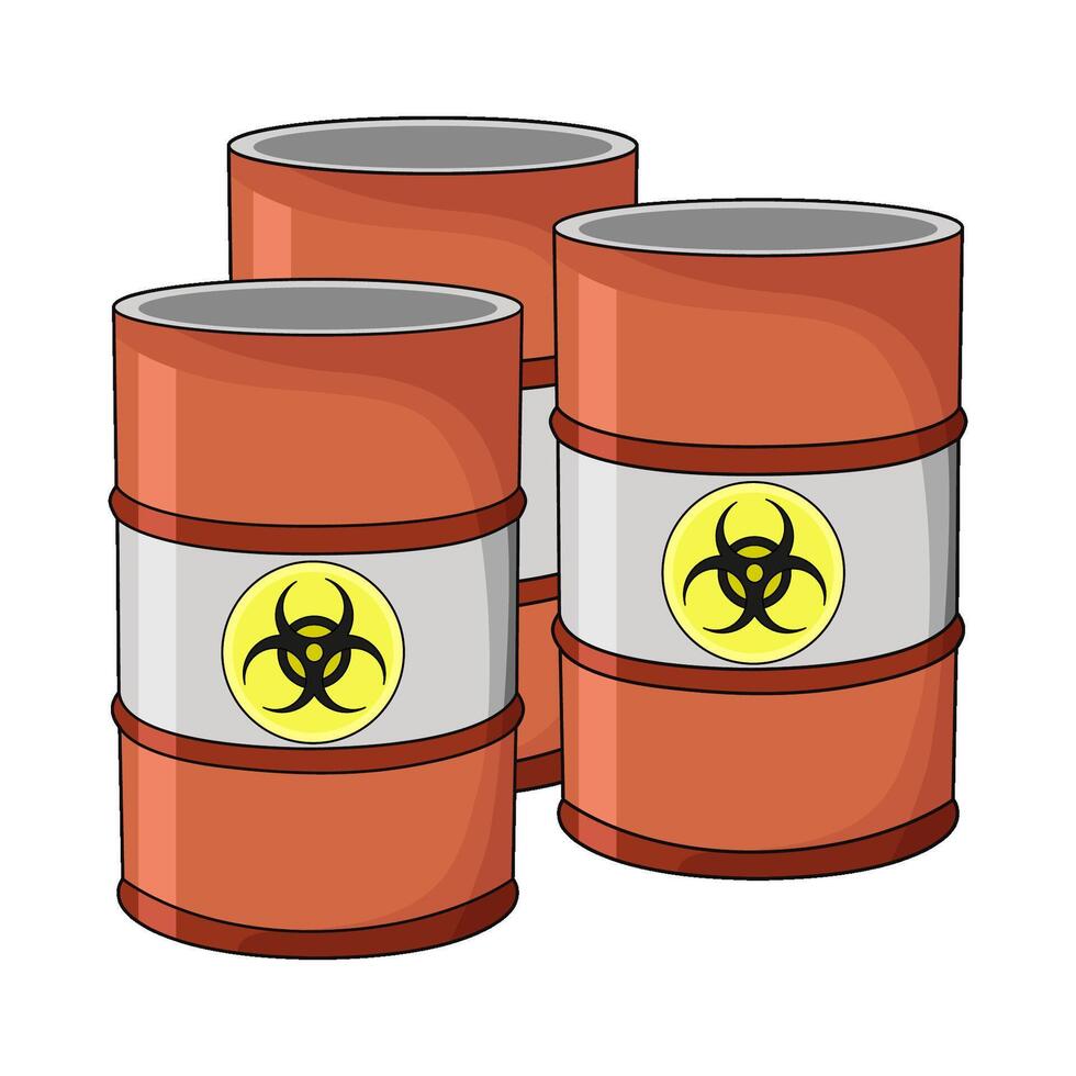 illustration of radioactive barrel vector