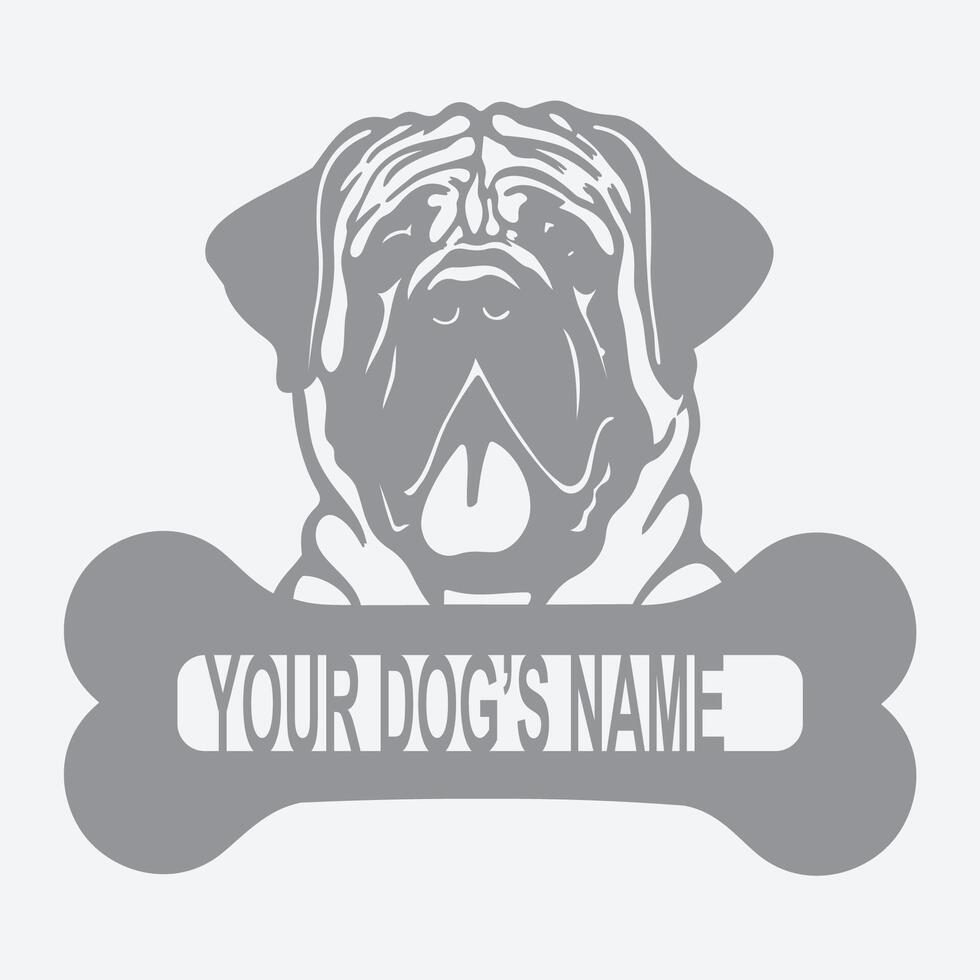 Bullmastiff Dog design vector