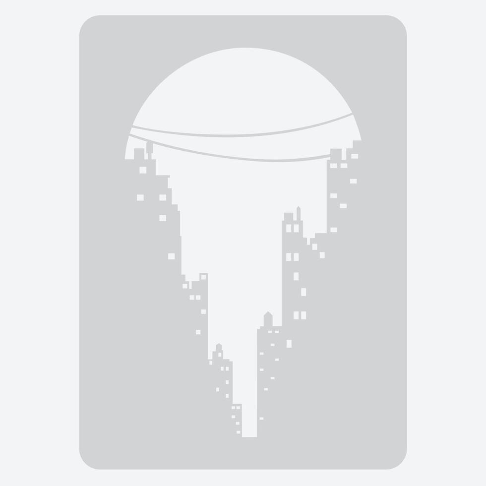 Sunset in the middle of city vector