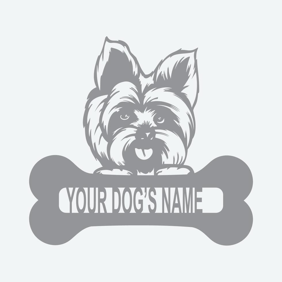 Yorkshire terrier dog design vector