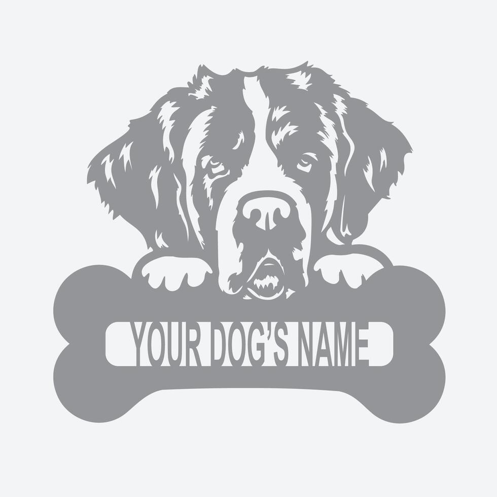 Saint bernard dog design vector