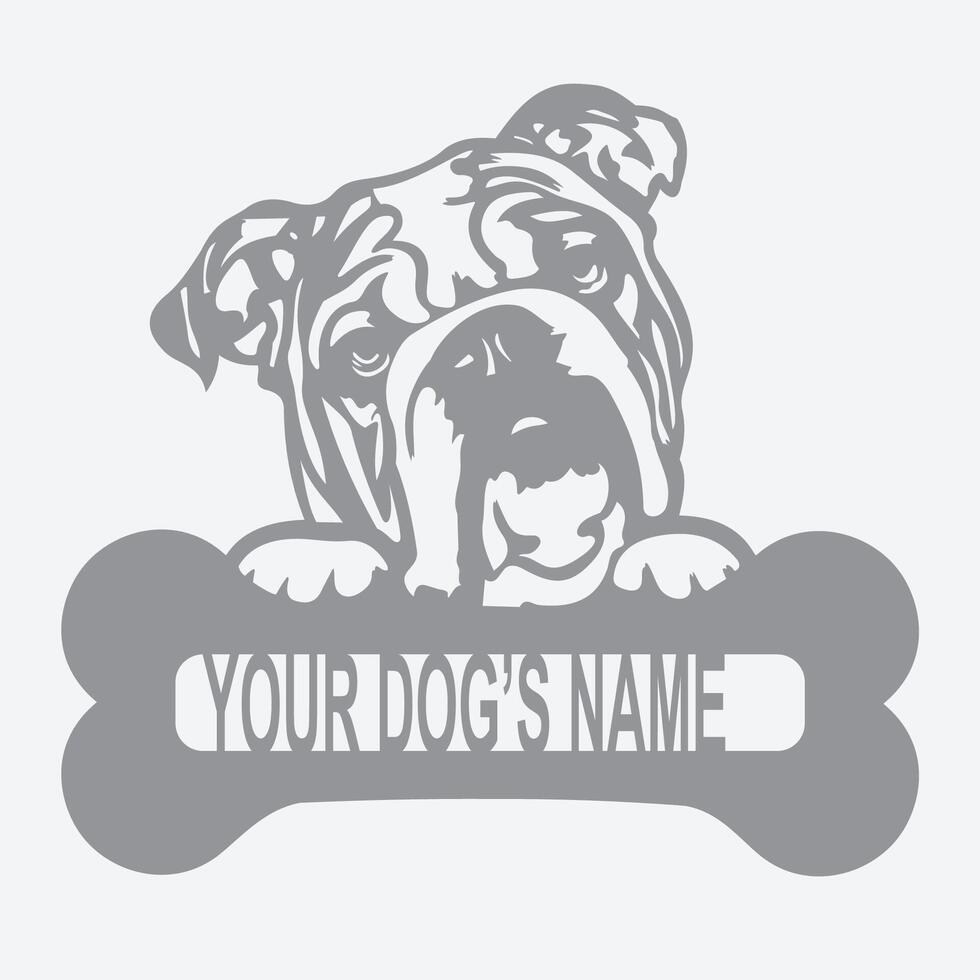 Bull dog design vector