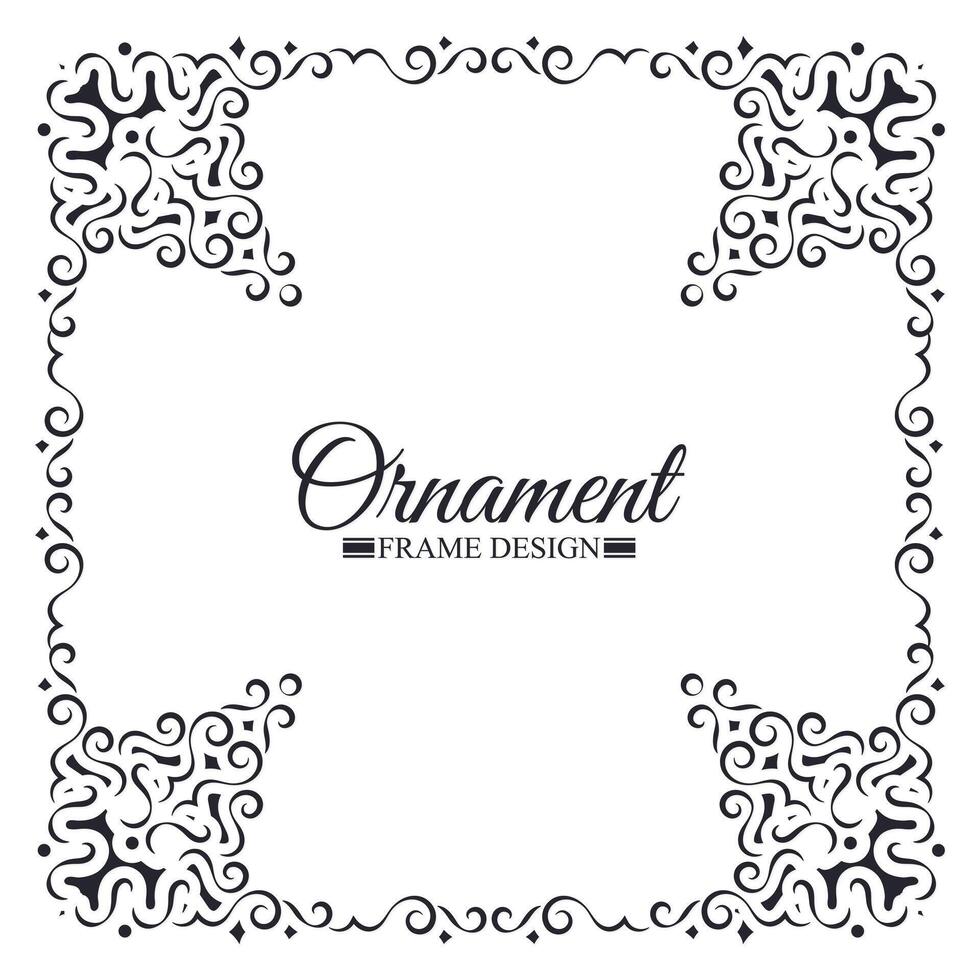 Flat decorative frame design background vector
