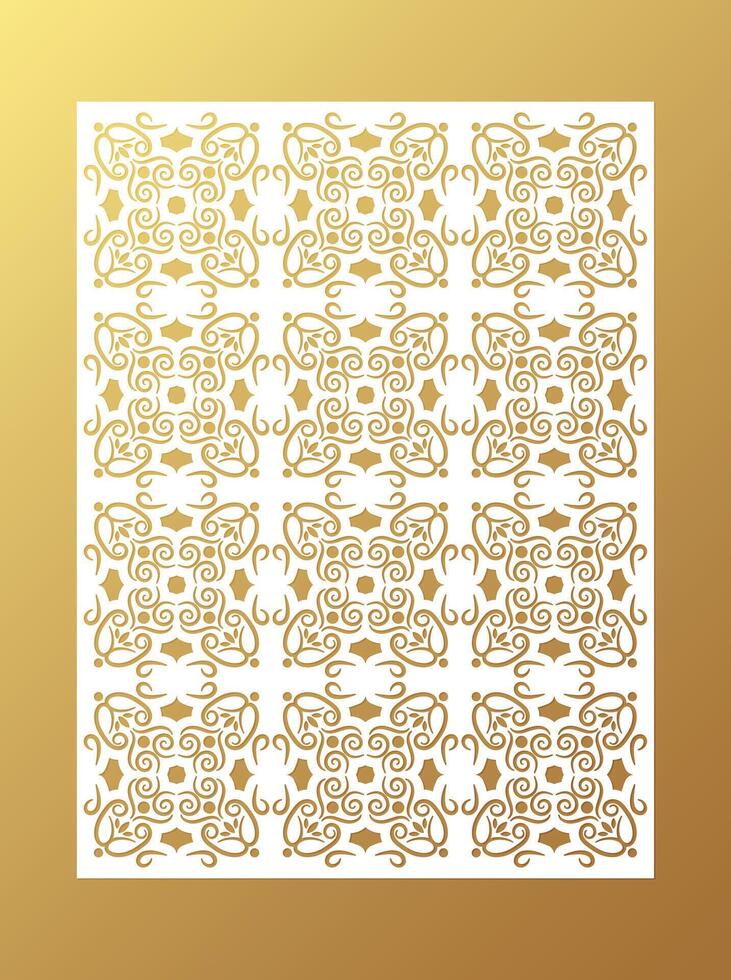 seamless die cut decorative pattern template vector