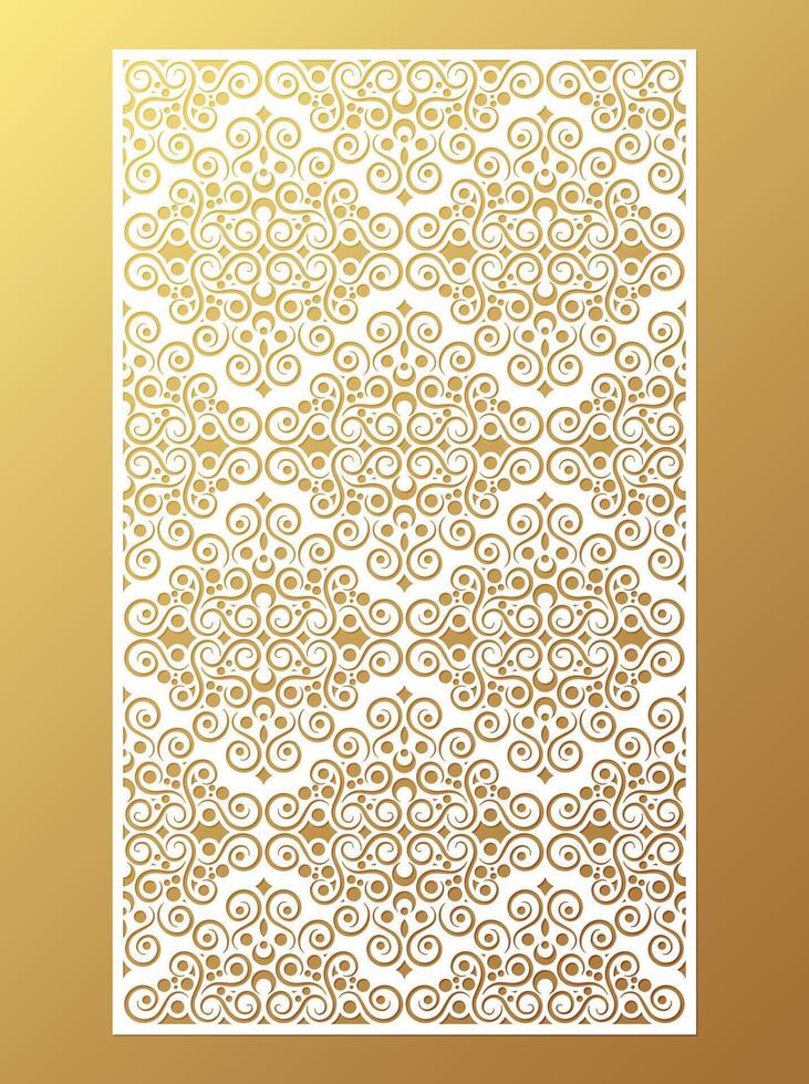 seamless die cut decorative pattern template vector