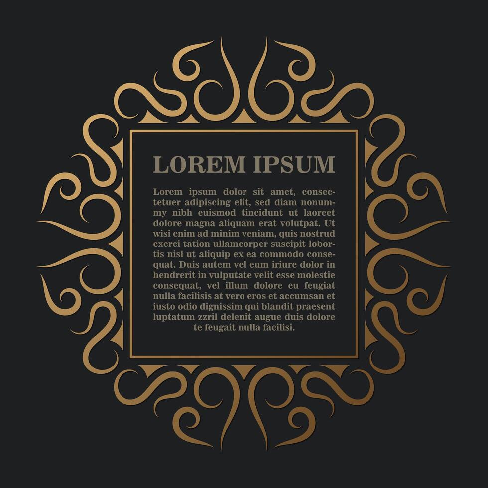 Luxury calligraphy ornament frame line design vector