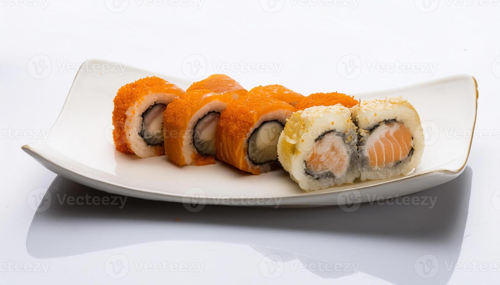 sushi with white background. isolated. photo