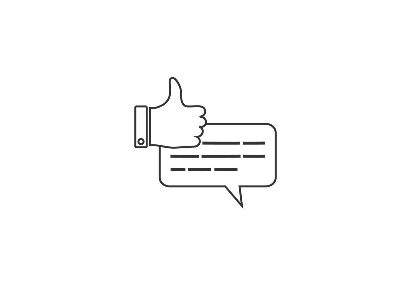 Feedback, like icon. illustration. Flat design. vector