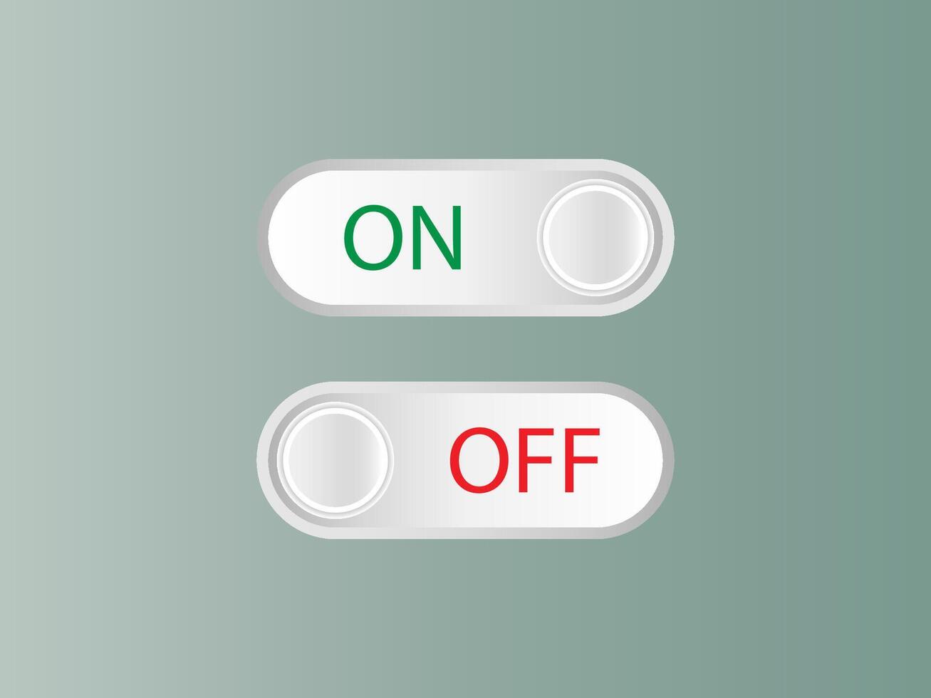 Off, on, toggle icon, button. illustration. vector