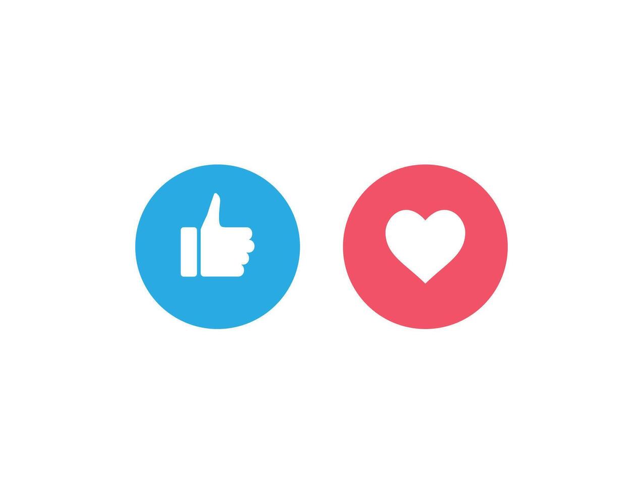 Like, heart, thumb, social media icon. illustration. vector