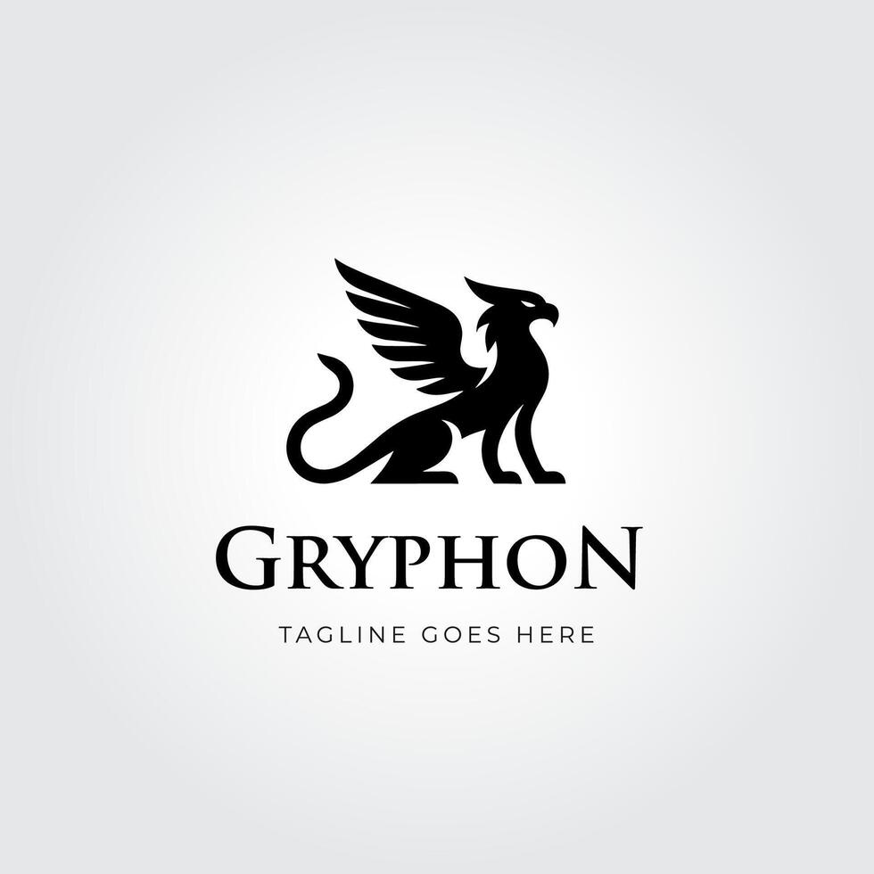 gryphon logo template design concept vector