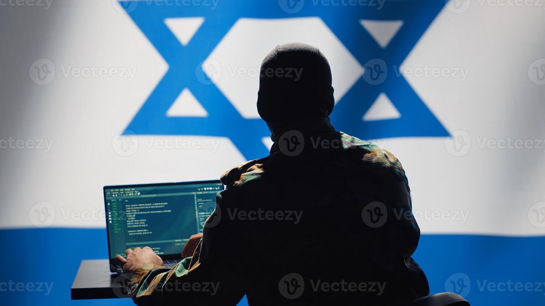 Israel intelligence agency operator uses program deploying bots on social networks, smearing political opponents. Israeli Mossad agent engages in cognitive warfare using troll accounts, camera A photo