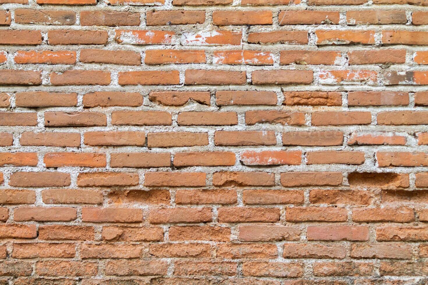 Brick wall background is a wall made of clay bricks, giving the structure strength and cement line between bricks that looks beautiful. It is popular to build a wall of ancient monuments.copy space, photo