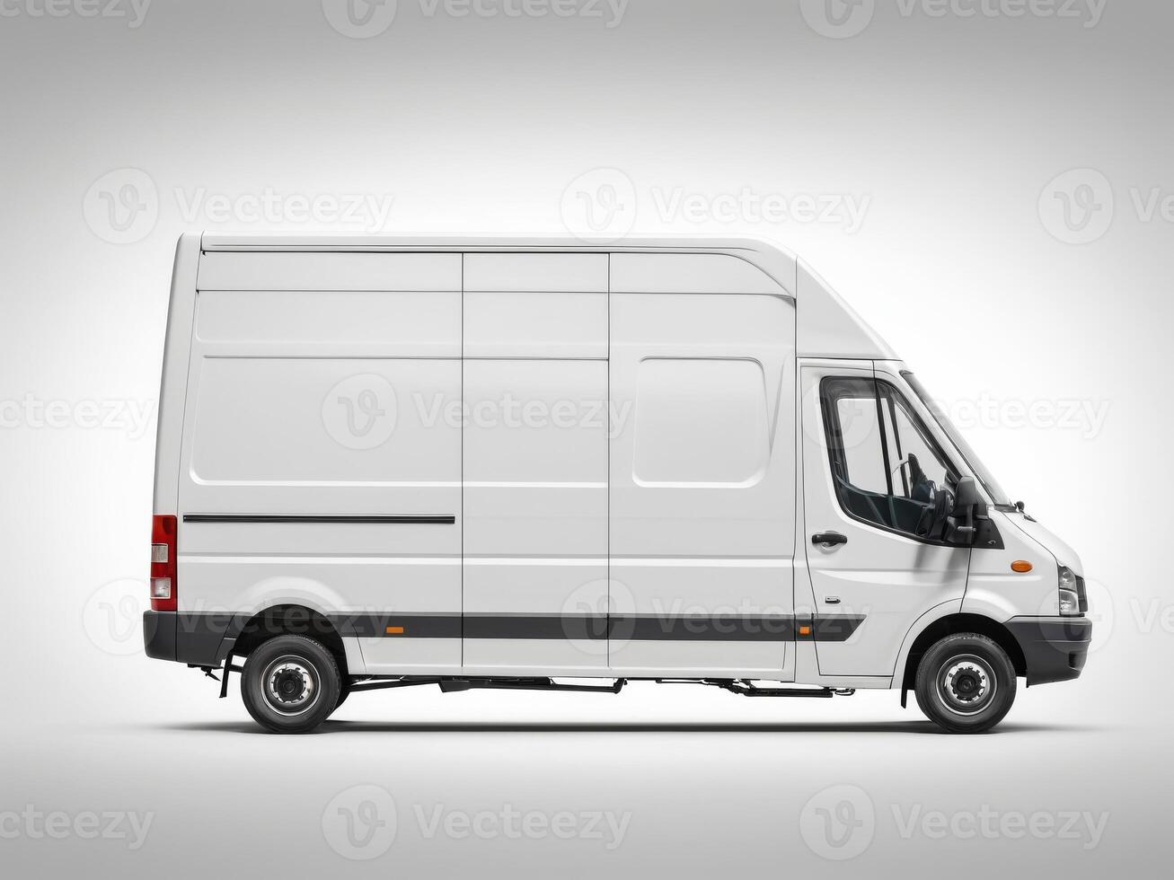 Delivery van. delivery service car isolated on white background. photo