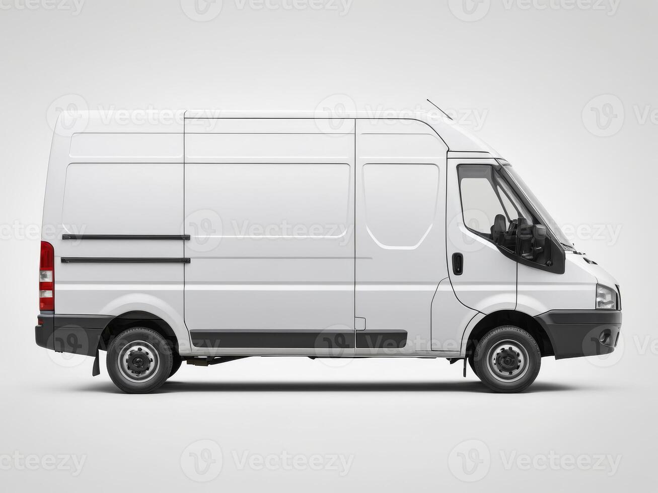 Delivery van. express delivery car and delivery service isolated on white background. photo