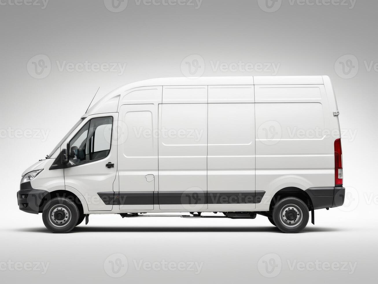 Delivery van. express delivery car and delivery service isolated on white background. photo