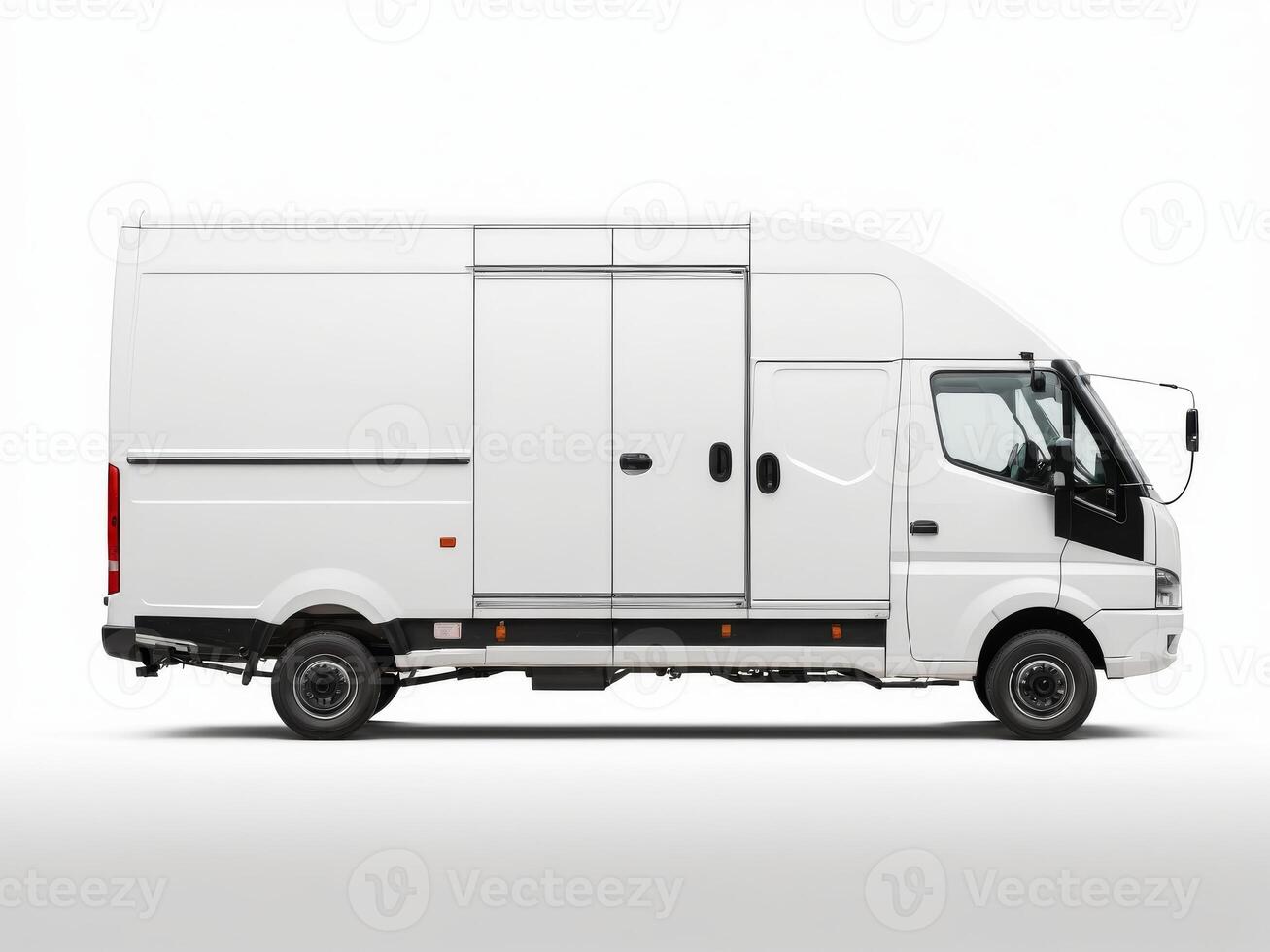 Delivery van. delivery service car isolated on white background. photo