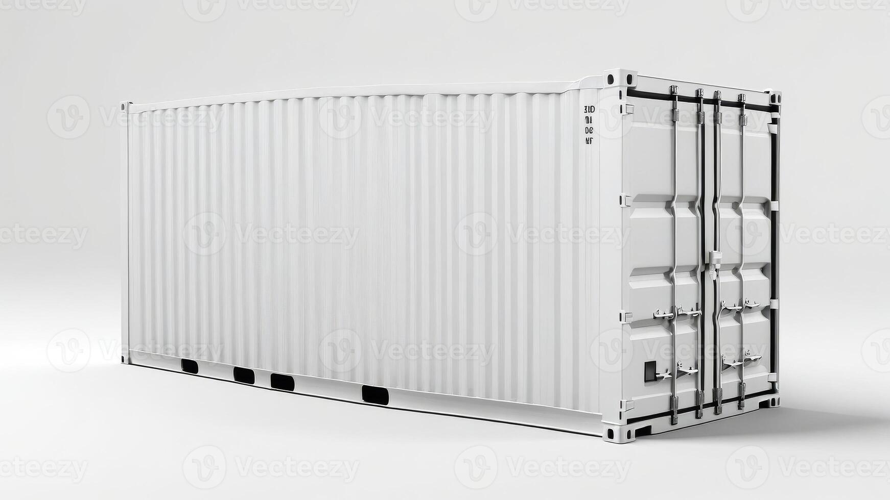 white container box isolated on white background. photo