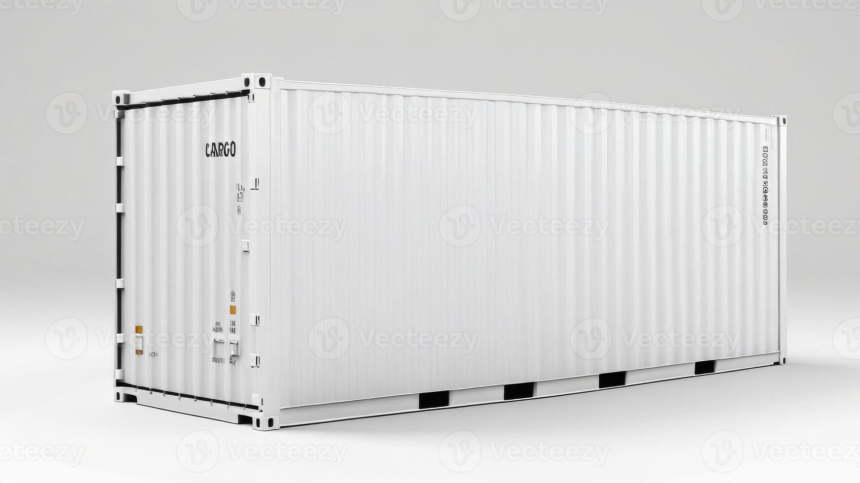 white container box isolated on white background. photo