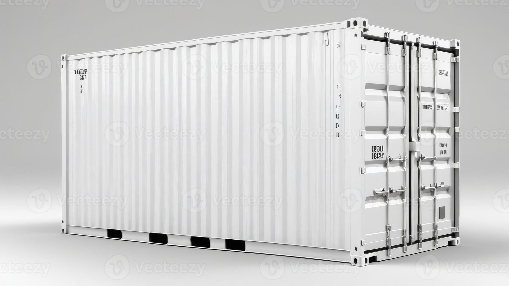 white container box isolated on white background. photo