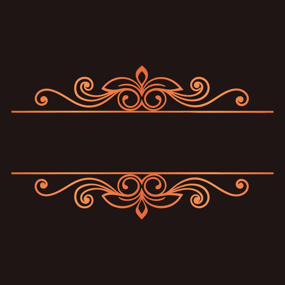 Graceful Calligraphy Swirls and Vintage Ornament Divider Design vector