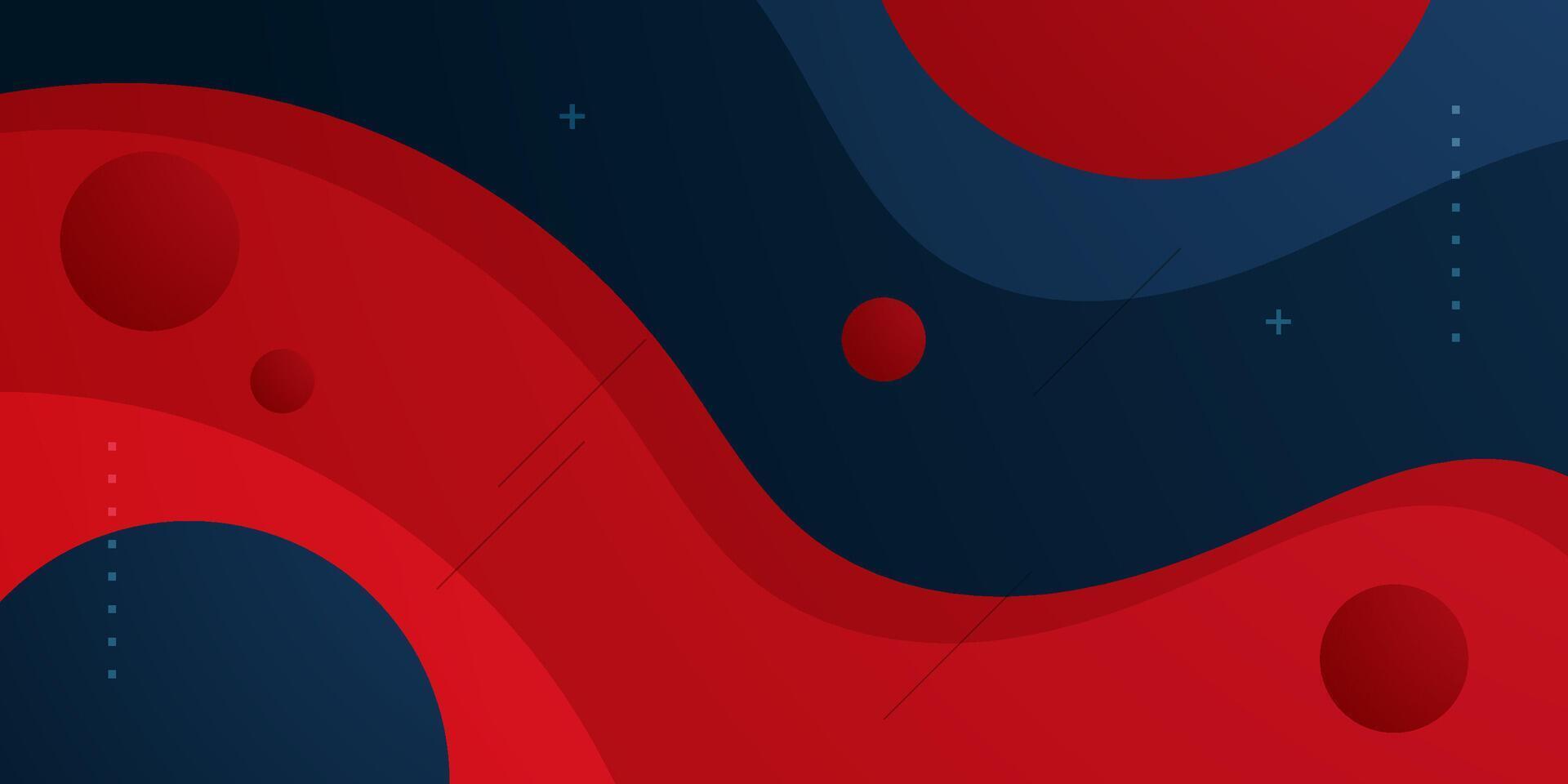 Modern dark gray and red geometric business banner design. Creative banner design with wave shapes and lines for template. Simple horizontal banner. vector