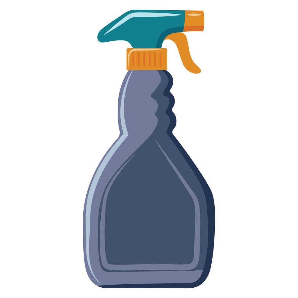 A bottle of cleaning spray is depicted in a cartoon style. illustration isolated on white background vector