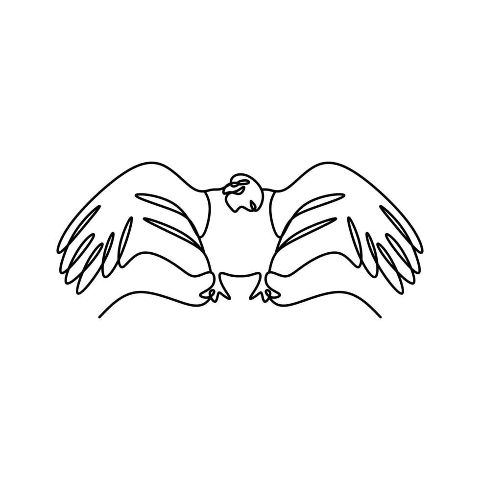 Eagle continuous line vector