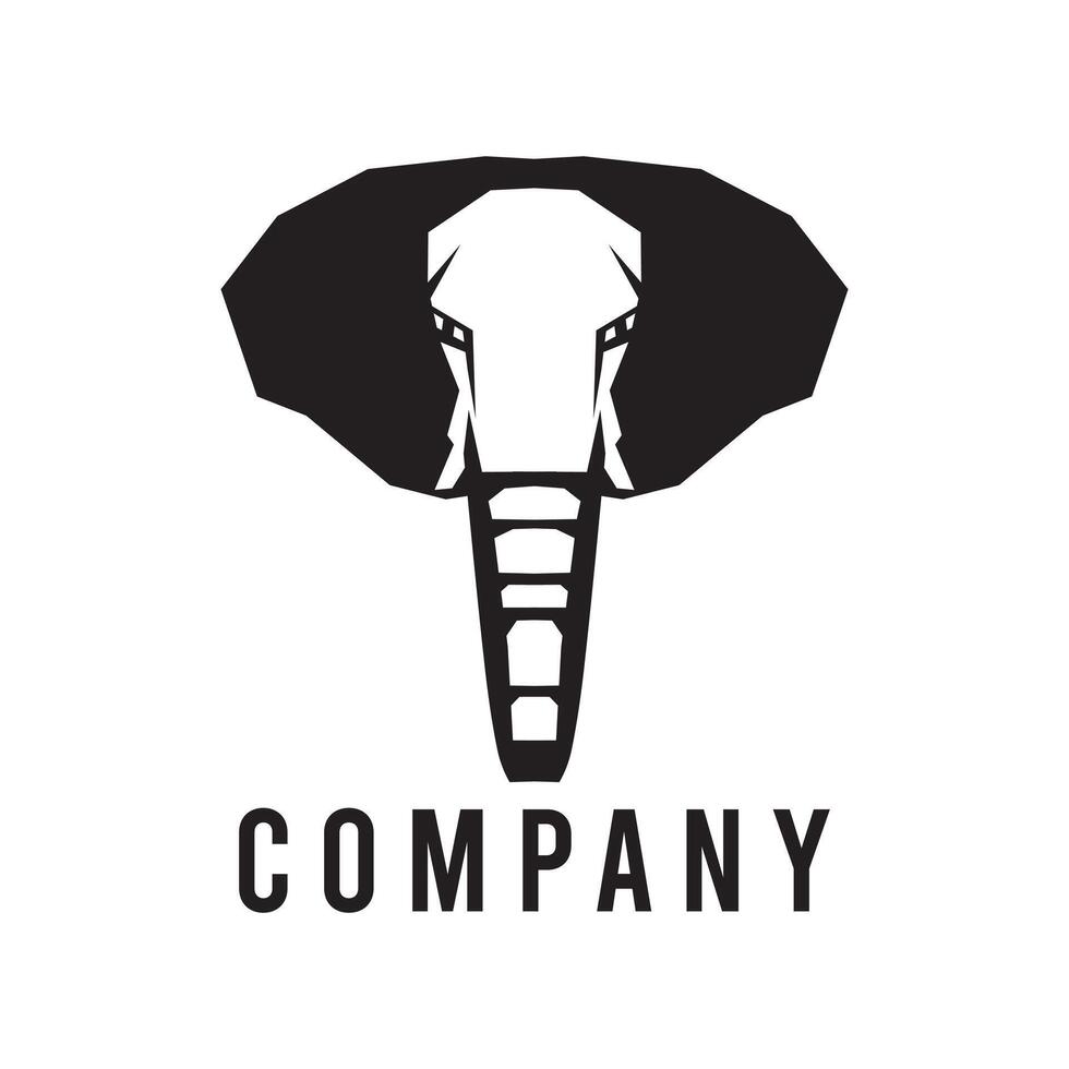 Elephant geometric logo simple vector