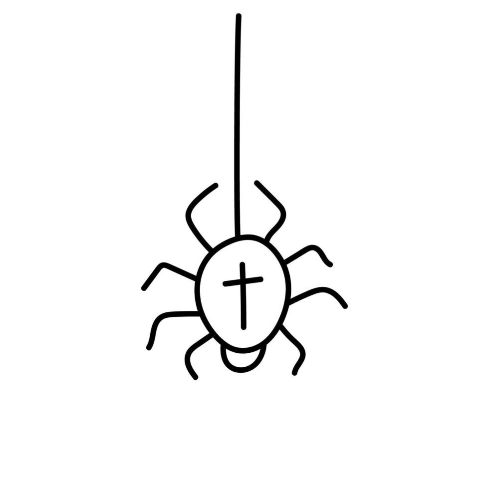 Spider. illustration in doodle style vector