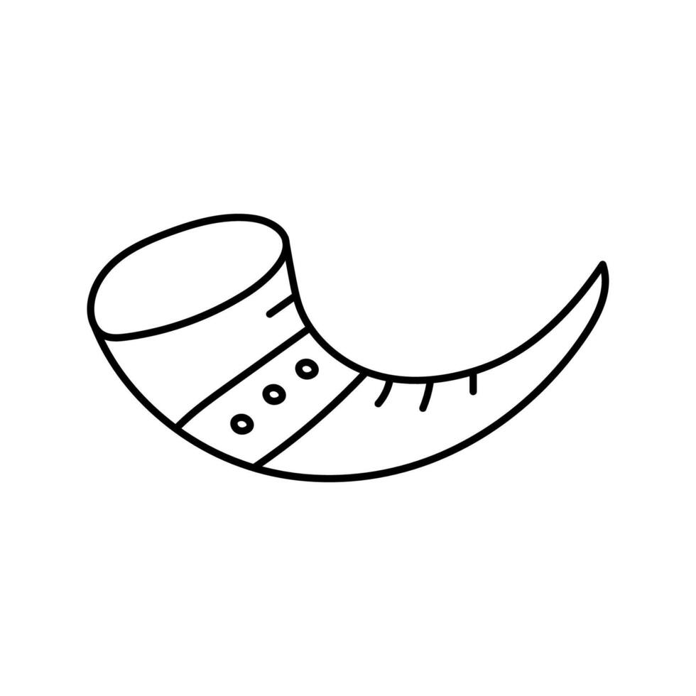 Horn Doodle. illustration isolated on background. vector